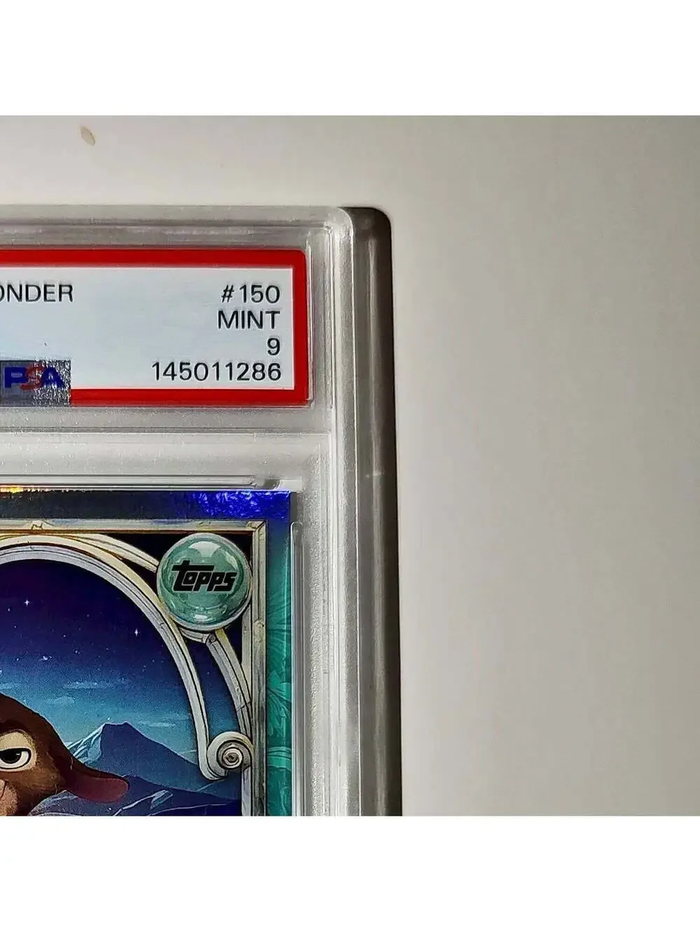 Valentino 2025 Topps Disney Wonder #150 Diamond Card Wish PSA 9